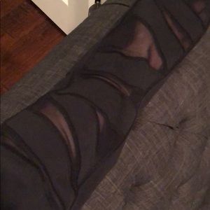 LuLuLemon Yoga Leggings Black with Mesh Front